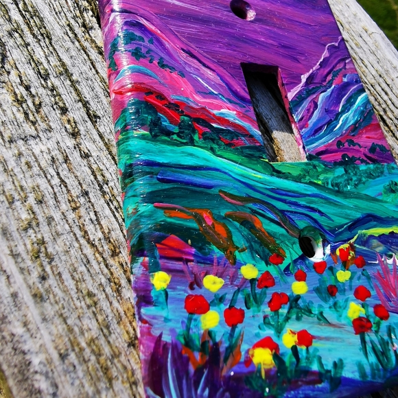 Handpainted Plastic Light Switch Plate - Picture 9 of 12